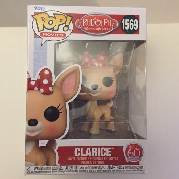 NEW Rudolph the Red Nose Reindeer 60th Anniversary Rudolph & Clarice Funko Pop - Picture 9 of 14